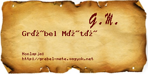Grébel Máté névjegykártya